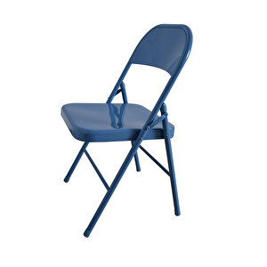 Purus Katlanır Metal Sandalye J0100 Mavi