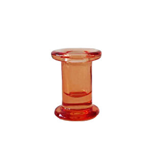 Kırmızı Cam Mumluk 5,3x5,3x7 cm