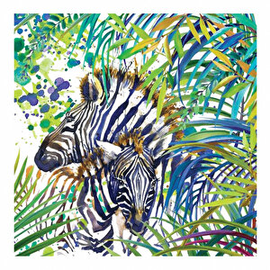 Tropik Zebra Kanvas Tablo HAZE-33254