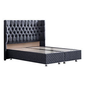 Platinum Çift Kişilik Baza Başlık Seti Antrasit 180x200 cm