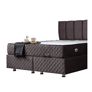 Tetra Çift Kişilik Baza Başlık Seti Antrasit 160x200 cm