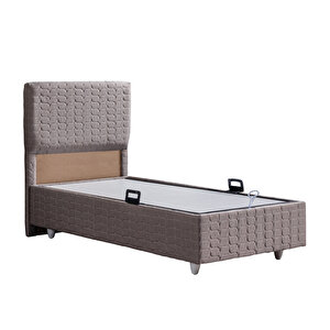 Stella Tek Kişilik Baza Başlık Real Pedli Ortopedik Yatak Seti 90x200 cm