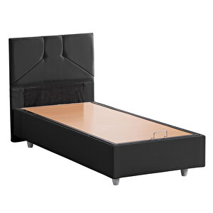 Wick Tek Kişilik Baza Başlık Letto Yatak Seti Antrasit