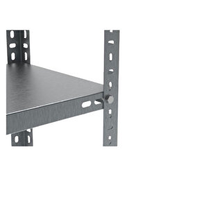 5 Katlı 3'lü Bitişik Galvaniz Çelik Raf Depo, Arşiv, Dosya Rafı  1,00mm 59x75x200 cm