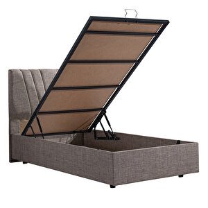 Fersa Tek Kişilik Baza Başlık Orthosoft Yatak Seti, Kahverengi 120x200 cm