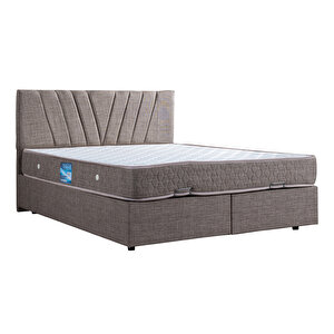 Fersa Çift Kişilik Baza Başlık Orthosoft Yatak Seti, Kahverengi 160x200 cm