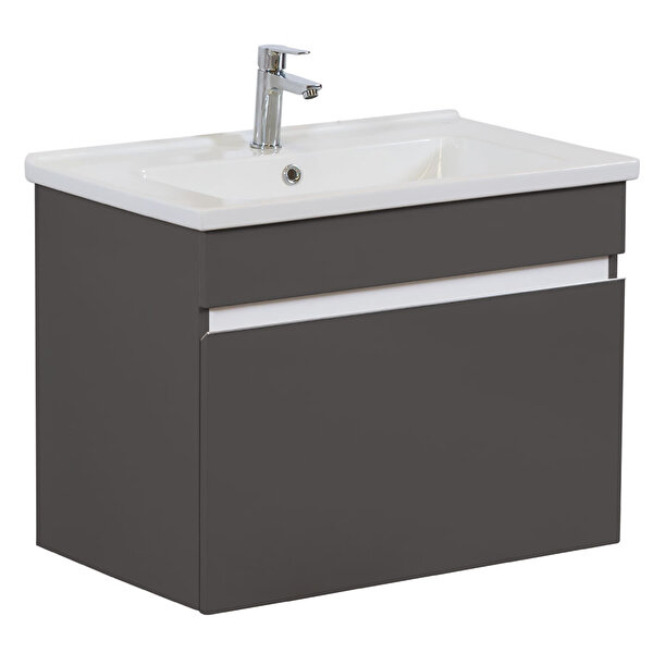 kale daisy banyo dolabi antrasit 80 cm alt modul tek cekmeceli koctas