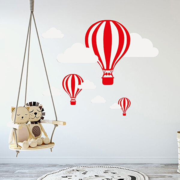 Tusador Tilki Dünyası Uçan Balonlar Kırmızı Beyaz Taraftar Bebek Ve Çocuk Odası Sticker Tilki/74825