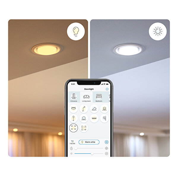 Philips
    Wiz Wi-Fi BLE Beyaz Ambiyans Led Ampül 60 Watt E27_3