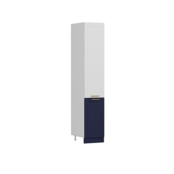 Minar Mobilya 40 cm Lacivert Beyaz Mutfak Boy Dolabı