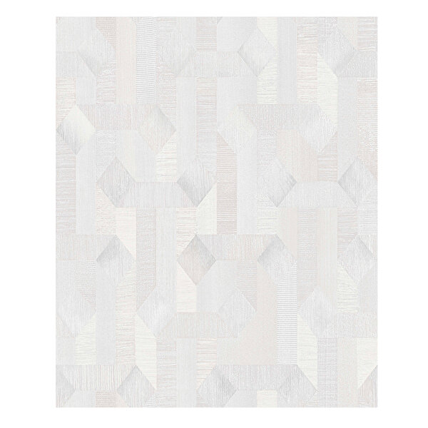 Geometrik Beyaz Duvar Kağıdı 11539-2 22Y
