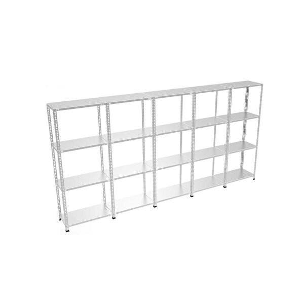 Rafburada 4 Katlı 5&#039;li Bitişik Galvaniz Çelik Raf.depo arşiv dosya Rafı. 200 Cm 1 00mm 43x75 cm