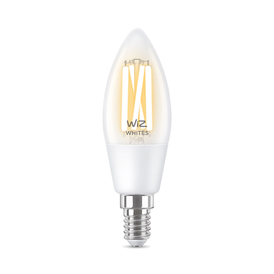 Philips
    WiZ Wi-Fi BLE Filament Şeffaf Cam Beyaz Ambiyans 2700K-6500K  4,9 - 40W C35 E14 İnce Duy 1PF/6 Akıllık Ampul_0