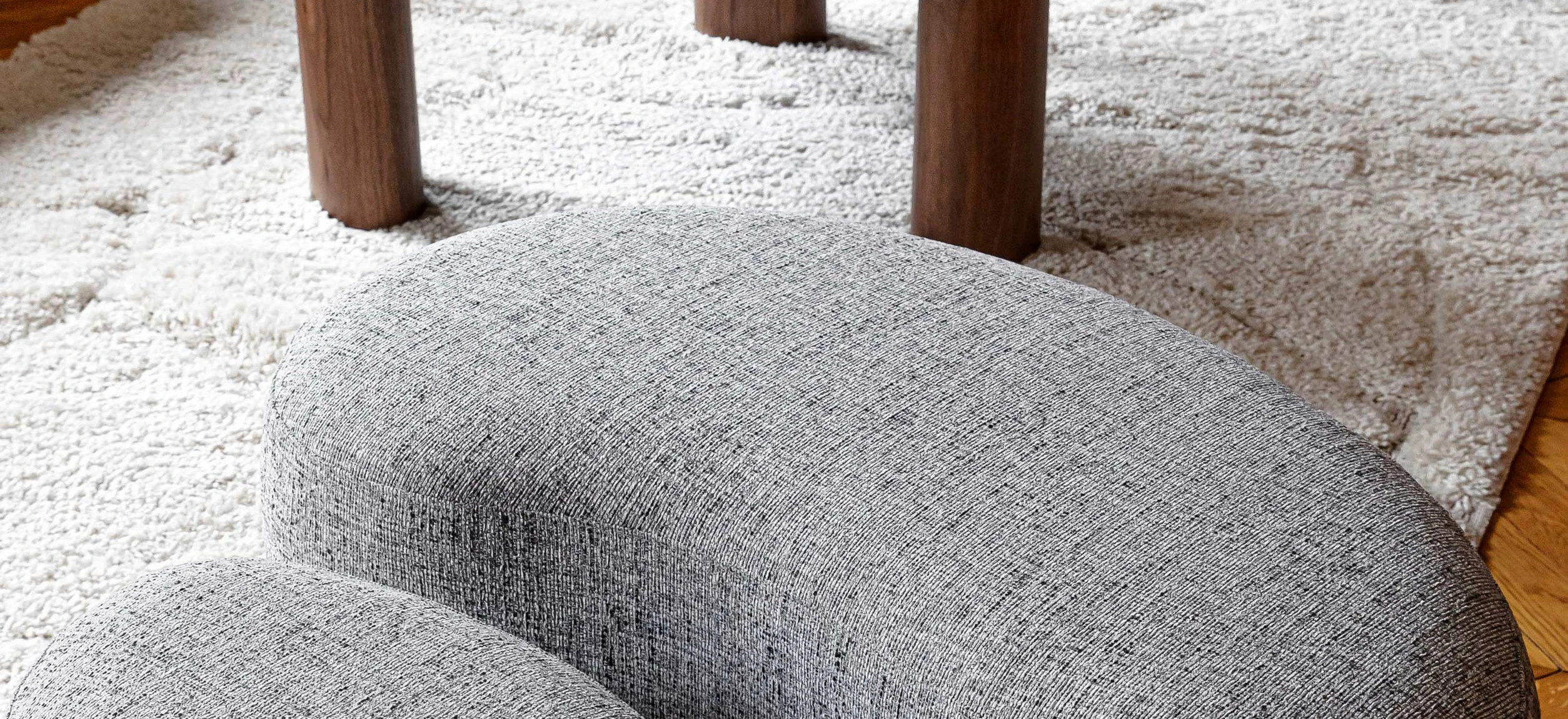 Scpf-102 Pares Modern Teddy Kumaş Puf Bench Dinlenme Yatağı Montajsız Oturak
