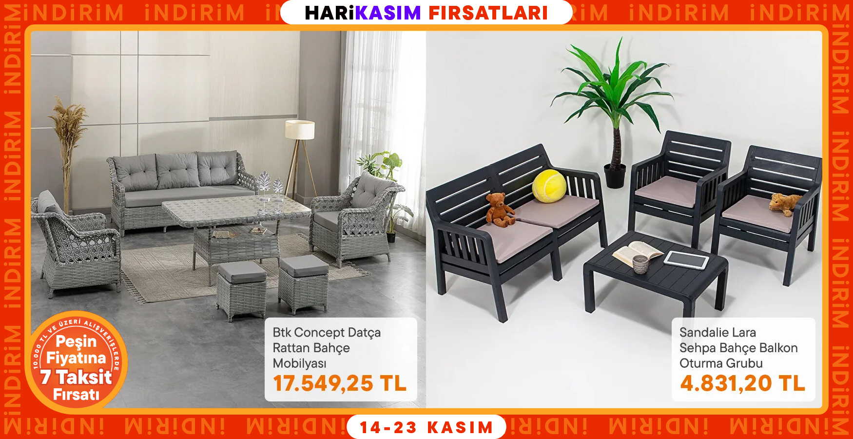 Bahçe Mobilyalarında Harika Fırsatlar!