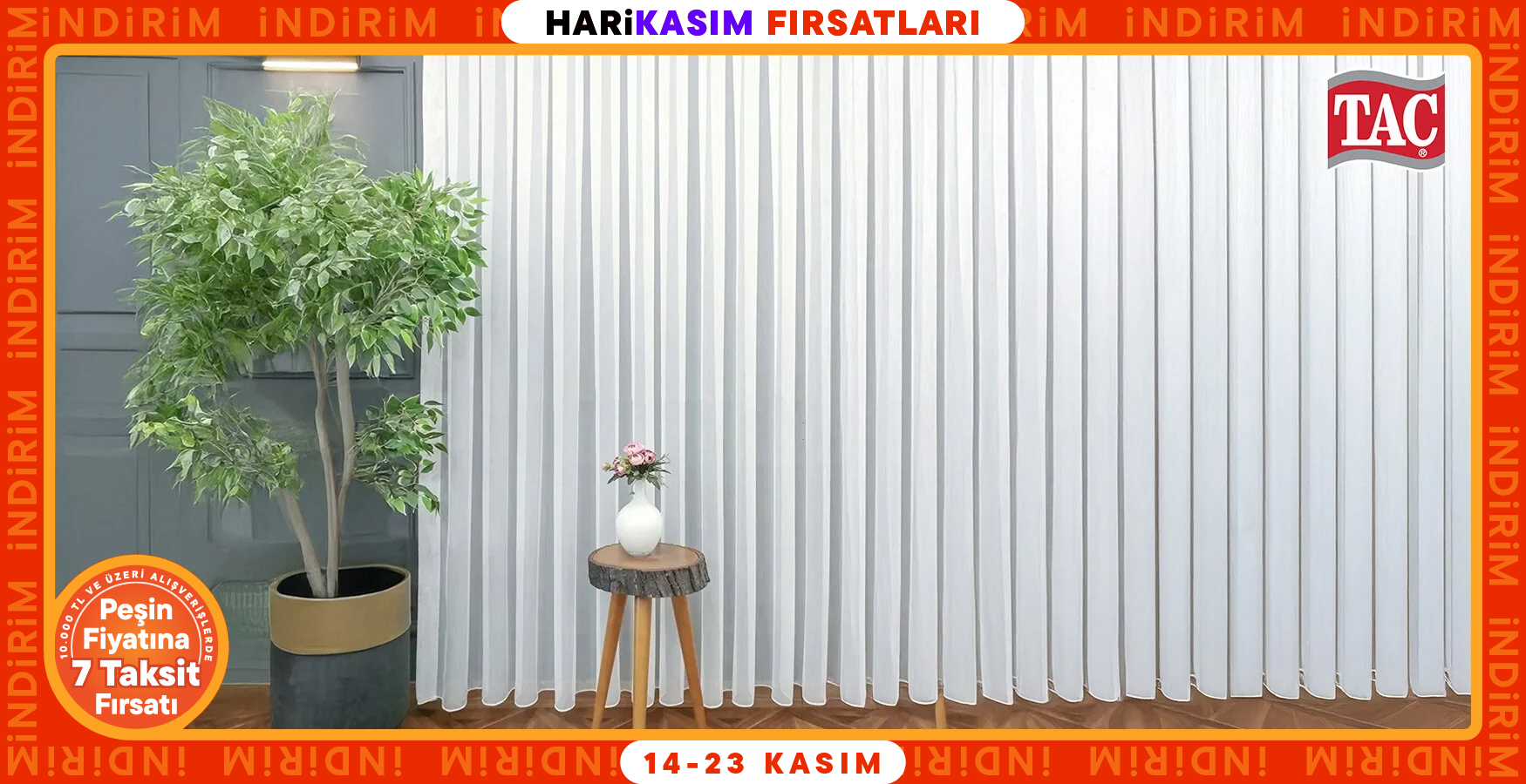 Tül Perdelerde Sepette İndirim!