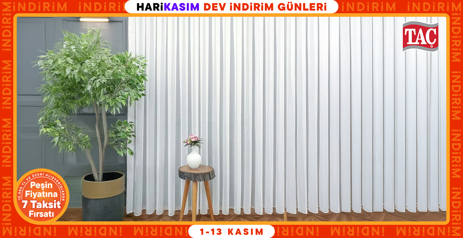 Tül Perdelerde Sepette İndirim!