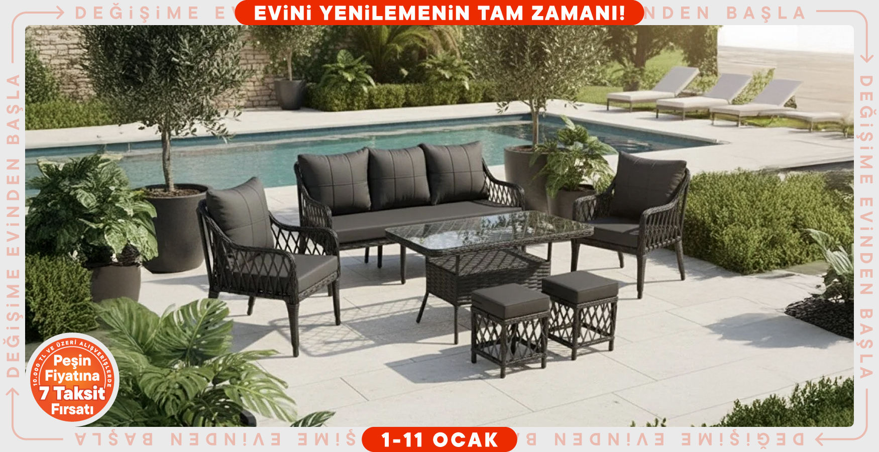 Kış Bahçene Çok Yakışacak Mobilyalarda Fırsat!