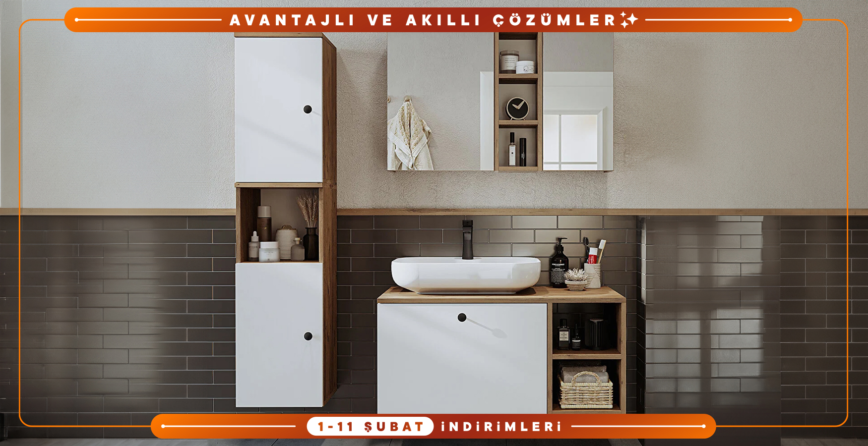 Tek Dokunuşla Değişim Sunan Banyo Dolapları