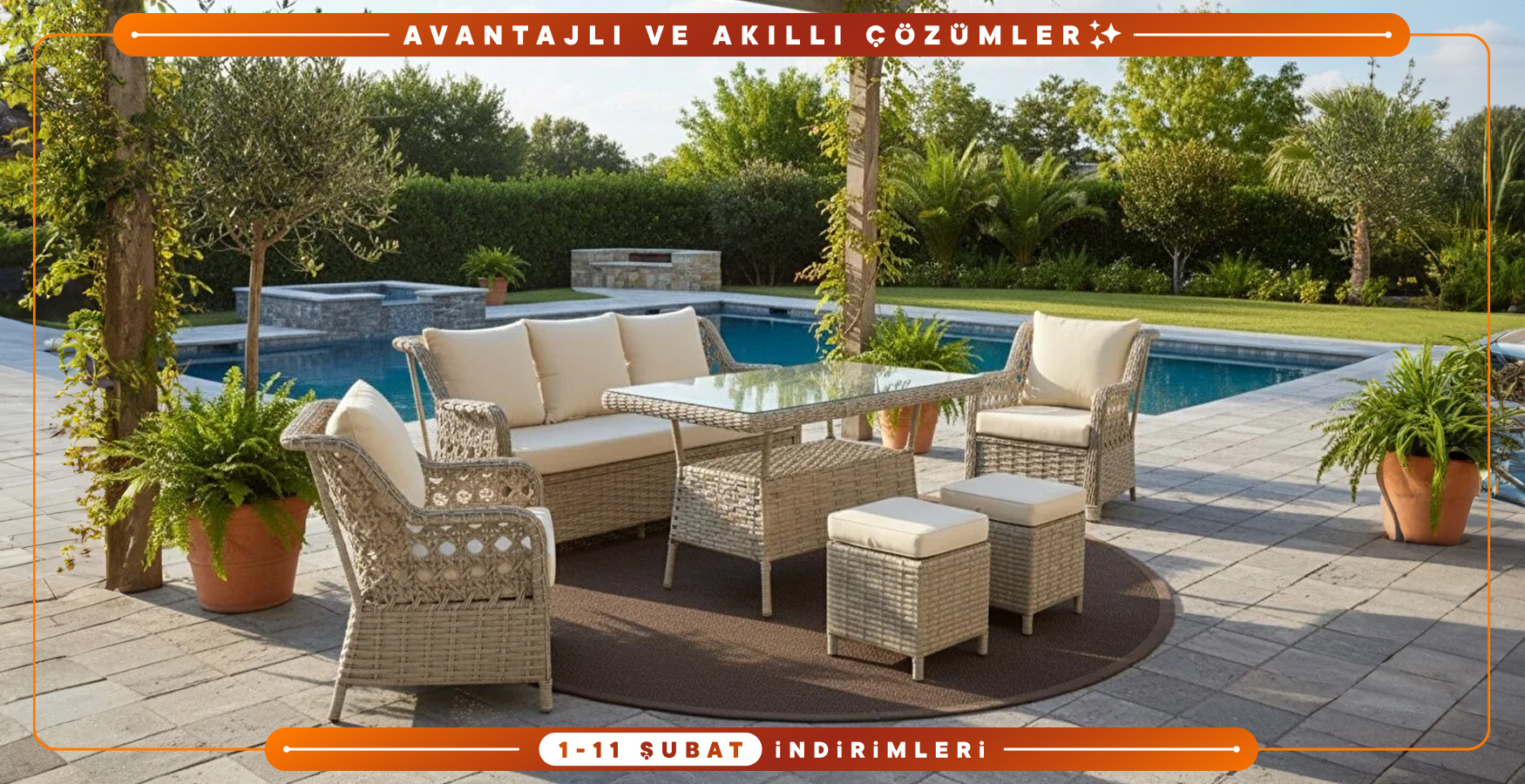 Kış Bahçene Yakışacak Mobilyalarda İndirim!