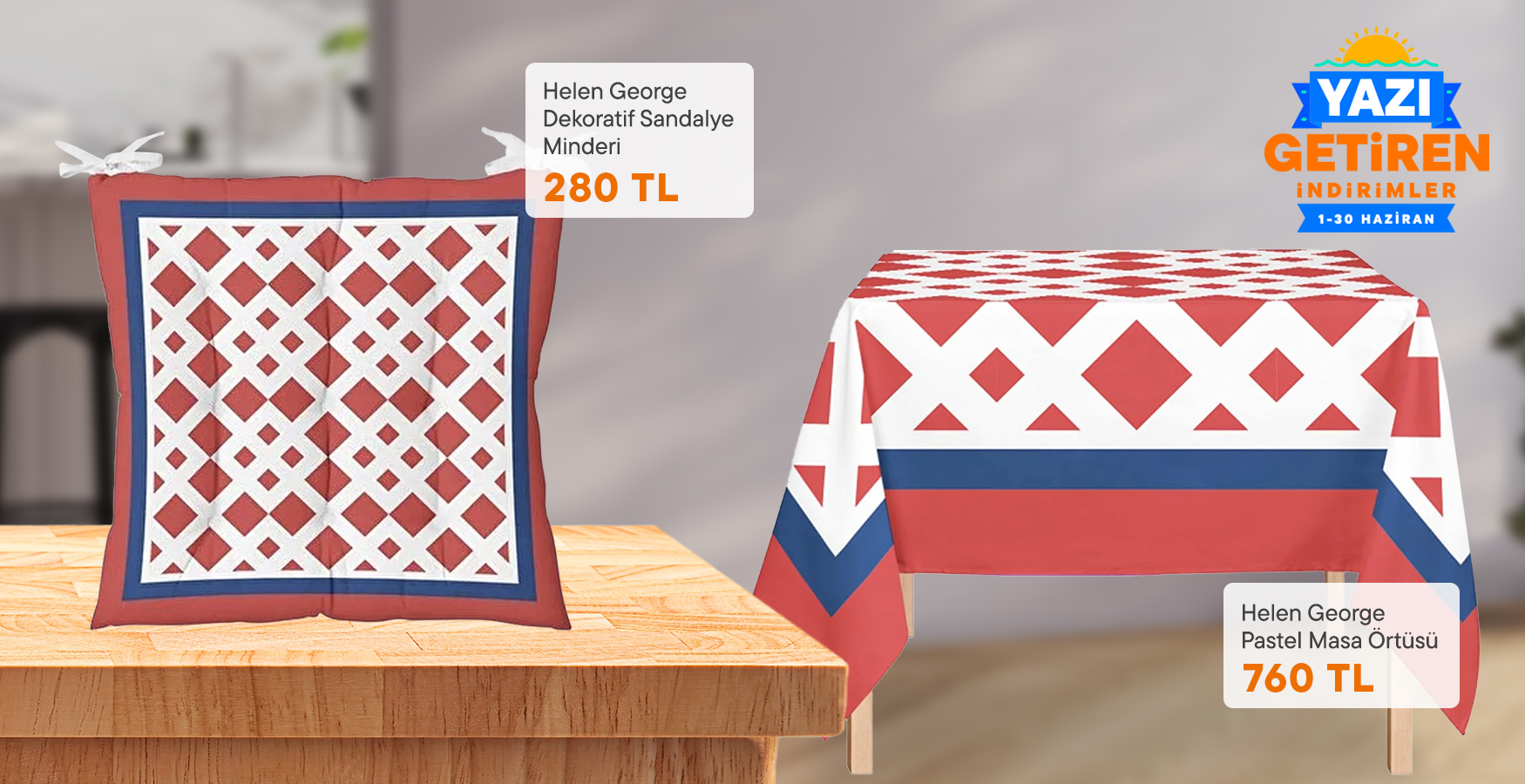 Plaj & Ev Tekstilinde Sepette %20 İndirim