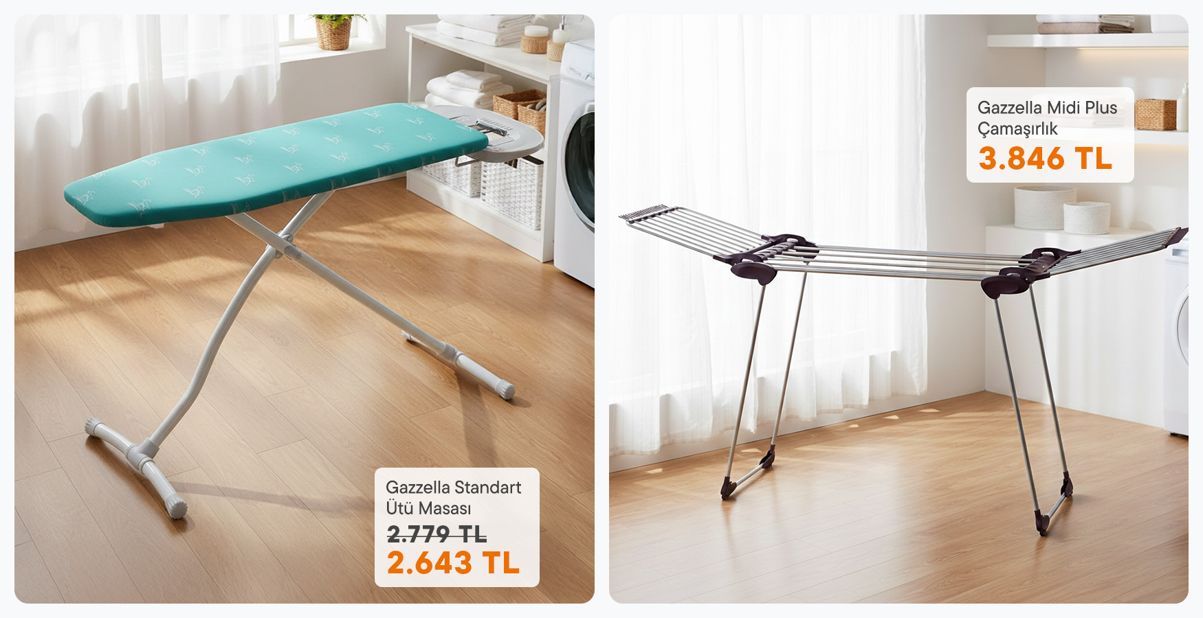 Ütü Masası & Kurutmalıklarda İndirimli Fiyatlar!