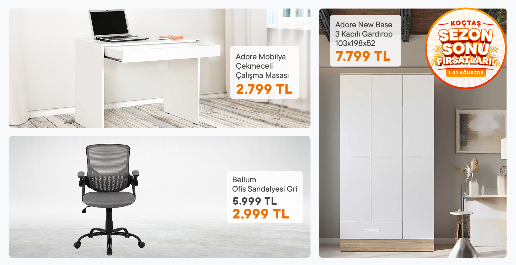 Koçtaş Satıcılı Mobilyalarda Fırsatları Kaçırma!