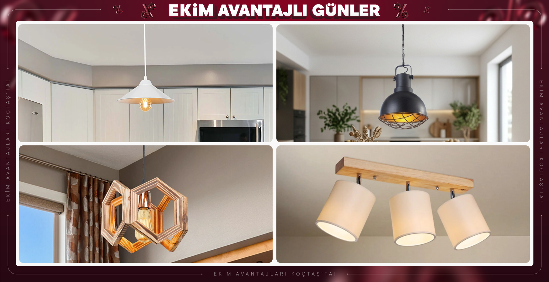 Tavan Aydınlatmalarında %25'e Varan İndirim!