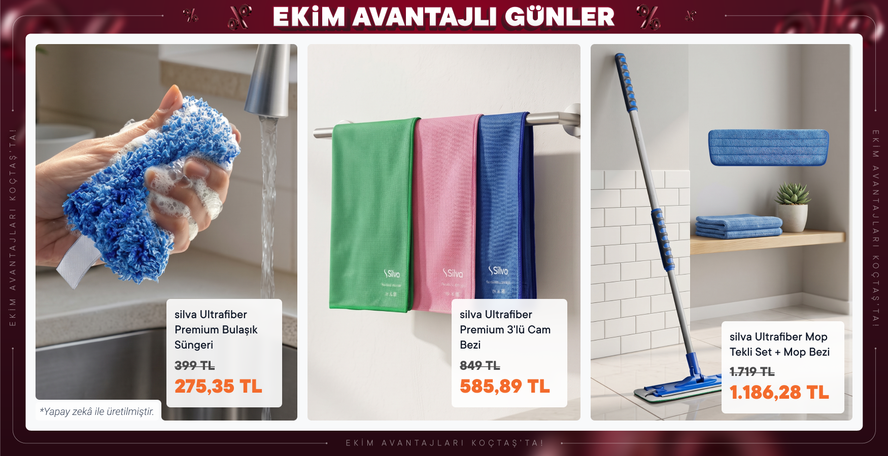 Temizlik Malzemelerinde Sepette %30 İndirim!